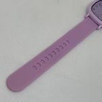 Women purple tone quartz analog watch 35mm square case silicone band running Photo 4