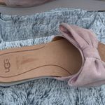 UGG NWOT   Pink and Tan Slippers with Suede Bows Photo 0