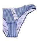 J.Crew NWT  Nautical Stripe Low Rise Hipster Bikini Bottom M Blue White #3040 Photo 2