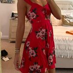 Target Floral Red Dress Photo 3