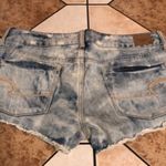 American Eagle  acid light wash studded denim booty shorts size 4 Photo 10