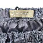 Women's | Pretty Garden | Navy Blue Off Shoulder Floral Lace Mini Dress - Small Photo 9