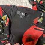 Lulus NWOT Lush Loveliness Black Floral Jacquard Tie-Strap Midi Dress Photo 7