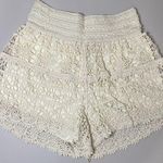 Blue Island EUC Beautiful  Cream colored lace shorts. Photo 0