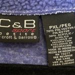 Croft & Barrow Vintage 90’s Y2K Sherpa Fleece Snowflake Jacket Sweater Sweatshirt Christmas Holiday Pullover Purple Blue Black Embroidered Snowflakes Thick Warm Soft Cozy Oversized Quarter 1/4 Zip Color block Size XL Fair-isle Scandinavian Norwegian Photo 5