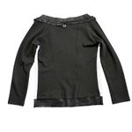 Save The Queen Italy‎ Graphic Floral Top Black White Patchwork Long Sleeve Sz Sm Photo 1