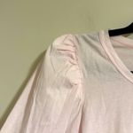 ALC Frank A.L.C. Karlie puff sleeve cotton tee S baby pink EUC 3/4 sleeve Photo 2