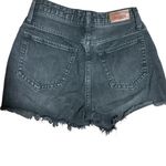 Hollister  Black Jean Shorts with Raw Hem and Distressed Look Button Fly Photo 1