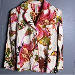 Anthropologie Raphael Balme Floral Flannel Sleep Button Front PJ Top Size XXS Photo 3