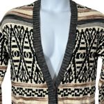 Lucky Brand  Jacquard Boyfriend Cardigan Small Western Boho Fall Sweater Photo 3