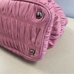 Prada Pink Nappa Gaufre Ruched Leather Two-Way Bag - Preowned Photo 6