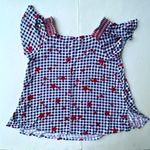Lane Bryant Top Size 14/ 16 Checkered Red Stars Smocking July 4 Labor Da… Photo 10