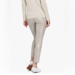 Lands' End NWT, Metallic High Rise Slim Ankle Silver Shimmer Jeans, Sz 12 Photo 1