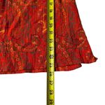 CHAPS  Denim Orange Paisley Cotton Blouse Women Top Size Small | 60-12 Photo 5