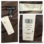 Eileen Fisher  Drapey Tencel Linen Scoop Neck Shift Dress Pockets Brown Small NEW Photo 7