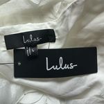 Lulus NWT  Exceptional Entrance White Sleeveless Tiered Rosette Midi Dress Size L Photo 8