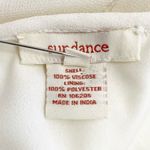 Sundance Cream Boho Embroidered Ivory Lace Long Sleeve Flowy Blouse Size Medium Photo 7