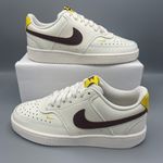 Nike Chic and Comfortable: Women's Court Vision Low - Sail/Yellow/Brown Size 6.5 Photo 13