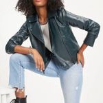 VICI NWT Skies Are Blue Faux Leather Biker Leather Jacket Jade Green Size XL Photo 0