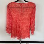 Faded Glory Y2K Fairy Pink Babydoll Blouse Beaded Feminine Glam Rushtok Pixie Top Large Photo 2