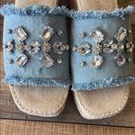 Anne Klein  Blue Embellished Mules Photo 3