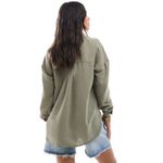 American Eagle  Women's Shirt Button Up Collared Olive Green Size XL Photo 9