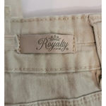 Royalty For Me Collection Women’s Sz 14 Tan High Rise Stretchy Denim Shorts Photo 4