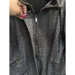 American Eagle Gray Zip Up Sweat Jacket Zip Pockets Snaps Size Large Warm Photo 2