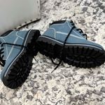 No Boundaries  Blue Distressed Zip Stitch Accent Hiker Boots Photo 9