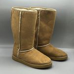Airwalk Classic Tall Faux Sheepskin Suede Winter Boots Tan Women 8.5 Photo 1