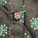 April Cornell Floral Midi Dress Womens Medium Cottagecore Prairie Peasant Black Photo 8