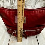 Relic  Cherry Red Y2K Faux Leather Hobo Quilted Pocket Silver Accent Shoulder Bag Photo 8