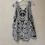 Textured Lace Knit Top Crochet Overlay Large Style Apparel Black Photo 6