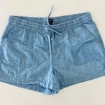 J.Crew Seaside Chambray Blue Elasticized Waist Short Women’s Size M Photo 2