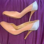 LANVIN 2012 Nude Leather and Satin Pump *Imperfect Tan Size 8.5 Photo 2