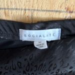 Socialite Black Leopard Print Knee Length Skirt Sz M Photo 5