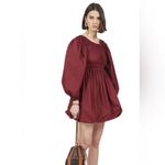 Ulla Johnson  Martine Long Puff Sleeve in Bordeaux‎ Photo 2