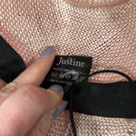 NWT Justine Women's Remi Straw Grossgrain Band Summer Fedora Hat‎ Pink S/M Photo 3