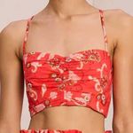 ALC Frank A. L.C. Arit Floral Ruched Summer Vacation Beach Casual Crop Top Size 8 Photo 8