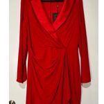 Mac Duggal Ieena for  Long Sleeve Blazer Formal Dress Red #27362 Size 12 NWT Photo 1