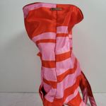 Kate Spade Womens Bow Bag Red Pink Striped Ribbon Nylon Tote Handbag Purse Photo 9