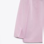ZARA  STRAIGHT BLAZER JACKET Pastel Pink Color Size S NEW Photo 10