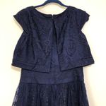 Tadashi Shoji  Embroidered Tulle Crop Top Gown Photo 6