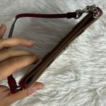 Coach  Brown Red Canvas Wristlet Photo 5