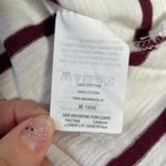 Madewell  Red Maroon‎ White Striped Turtleneck Longsleeve Tee Shirt XXS Photo 2