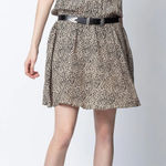 Zadig & Voltaire ZADIG & VOLTAIRE Womens SMALL Russel Print Leo Dress Leopard Cheetah Mini Dress Photo 0