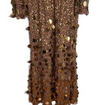 Mac Duggal style 94016 3D hanging disco Sequin copper Evening party Dress SZ 12 Photo 11