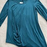 LUMIERE USA Soft Viscose Jersey Long Sleeve Tee Shirt Tunic Top Teal size L Blue Size L Photo 2