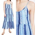 Roller Rabbit • Anthropologie Dakota Cover-Up Maxi Dress blue stripe tiered Photo 2