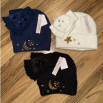 Women's NEW Knit Embroidered‎ Stars Beanie Hat Flip Photo 0